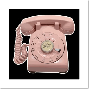 Vintage Retro 80s Rotary Telephone Posters and Art